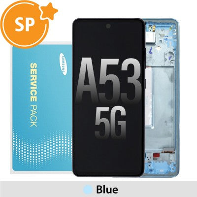 Tecguru-Samsung Galaxy A53 5G A536B OLED Screen Replacement Digitizer GH82-28024C/28025C (Service Pack)-Blue Tecguru-Samsung Galaxy A53 5G A536B OLED Screen Replacement Digitizer GH82-28024C/28025C (Service Pack)-Blue